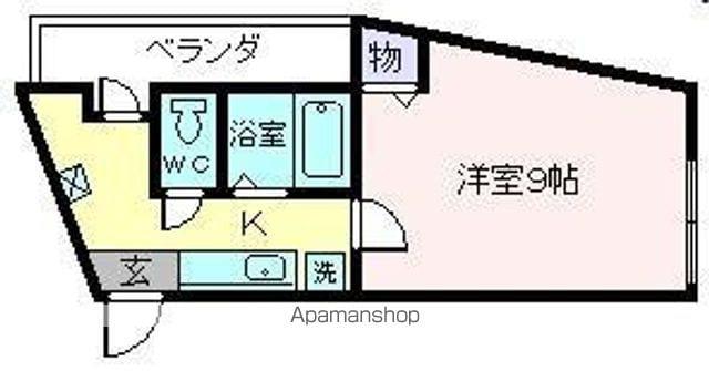 ビバーチェ桜井(1K/4階)の間取り写真