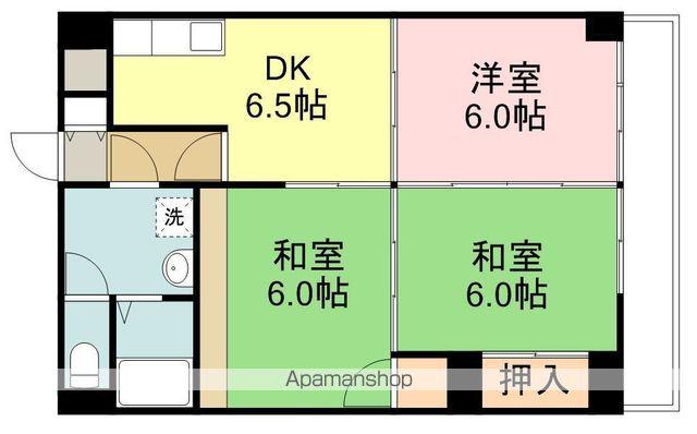 パレス上杉(3DK/8階)の間取り写真