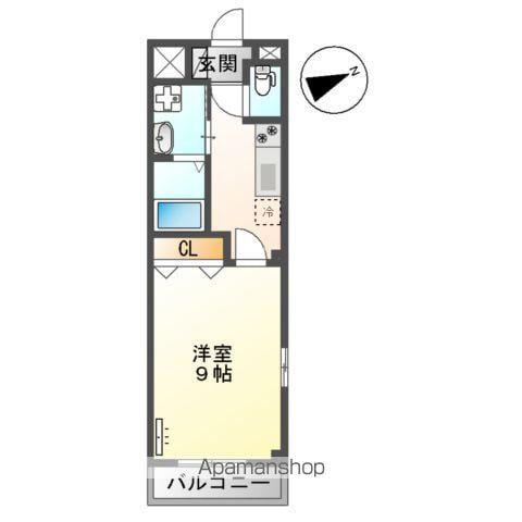 クオリティパレス(1K/3階)の間取り写真