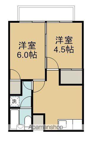 中山ビル(2DK/3階)の間取り写真