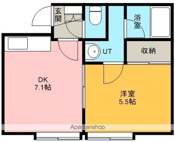 エミネンス旭町(1DK/3階)の間取り写真