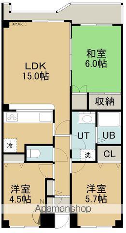 マンションリヴァージュ(3LDK/1階)の間取り写真