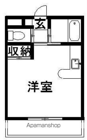 メゾンオレンジ3A(ワンルーム/1階)の間取り写真