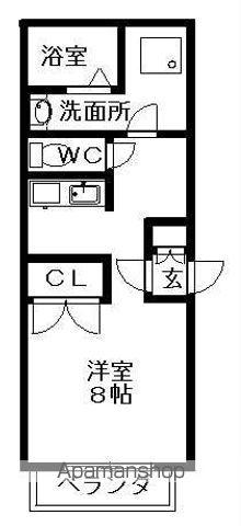 メゾン・プランタニエ2(ワンルーム/2階)の間取り写真