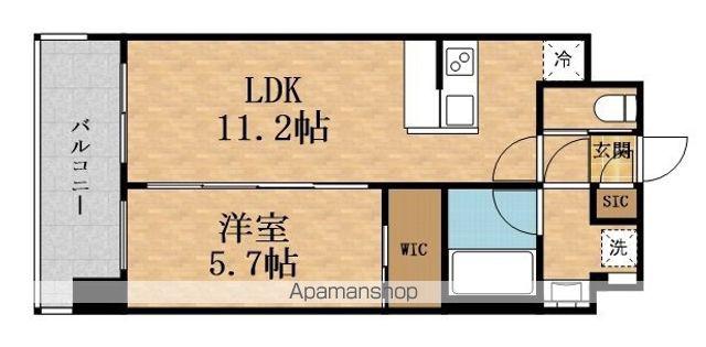 GRAND CASA SHIN-OSAKA サウス(1LDK/8階)の間取り写真