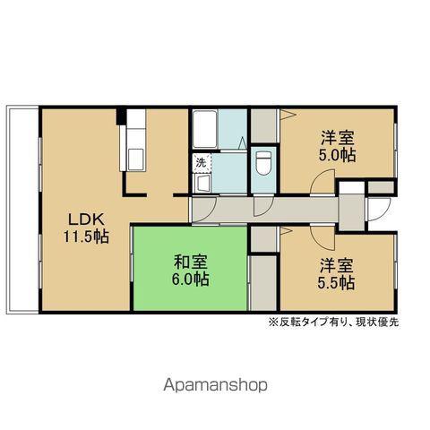 パークハイツ市藤(3LDK/1階)の間取り写真