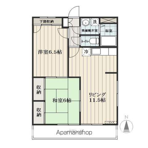 コートビューエイト(2LDK/1階)の間取り写真