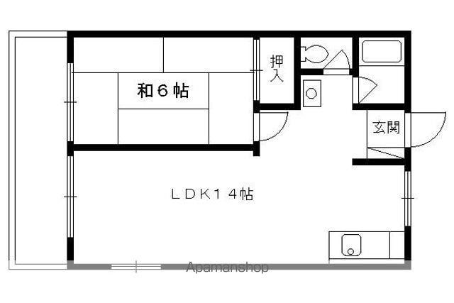 グランドール伏見(1LDK/2階)の間取り写真