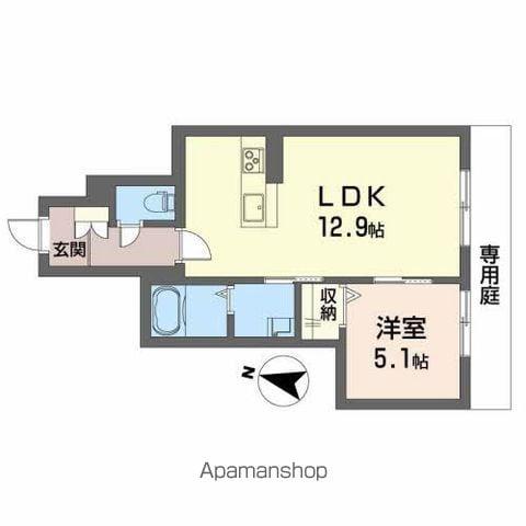 ベレオ チェラーグⅡ(1LDK/1階)の間取り写真