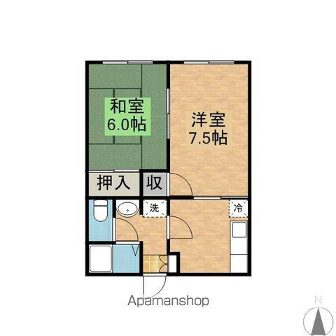 ラメール(2DK/1階)の間取り写真