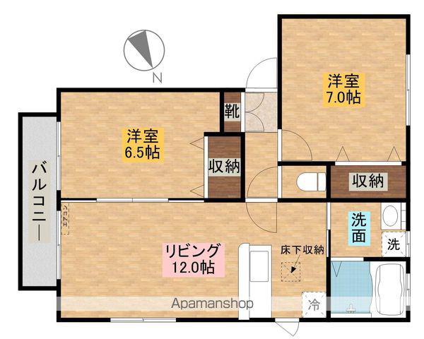 シャレー木更津 弐番館(2LDK/2階)の間取り写真