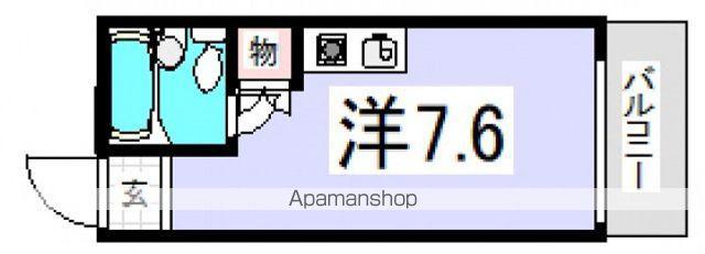 セルシオⅡ(ワンルーム/3階)の間取り写真
