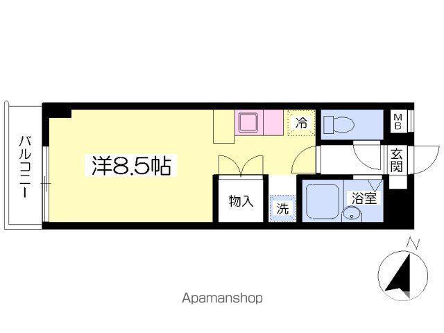 メゾン北仙台(ワンルーム/4階)の間取り写真