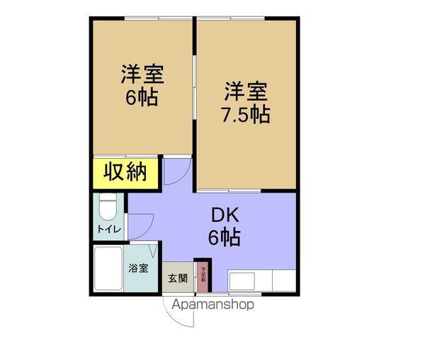 コーポFG(2DK/1階)の間取り写真