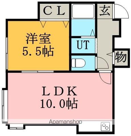 FLEXーURBAN HIGASHISAPPORO(1LDK/3階)の間取り写真