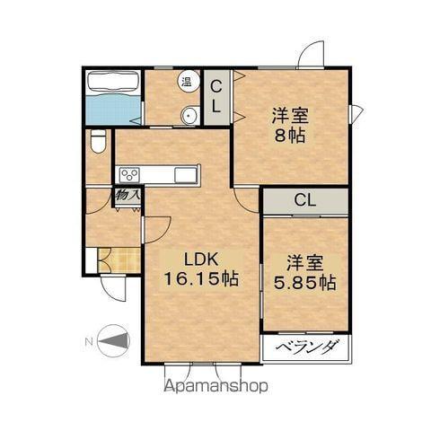 NORD N(2LDK/3階)の間取り写真
