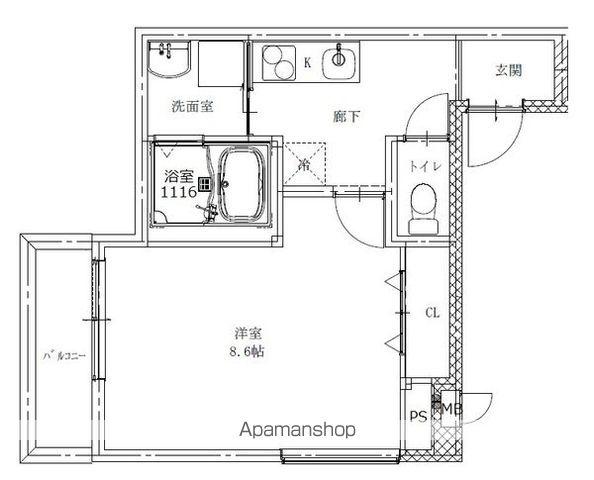 フジパレス鳳中町ノース(1K/1階)の間取り写真
