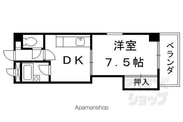 REDMOA(1DK/3階)の間取り写真
