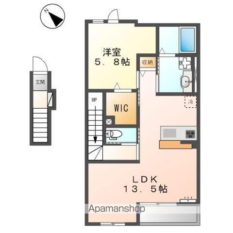 アクシア武蔵野(1LDK/2階)の間取り写真