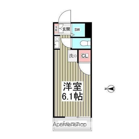 イマーブル89(ワンルーム/2階)の間取り写真