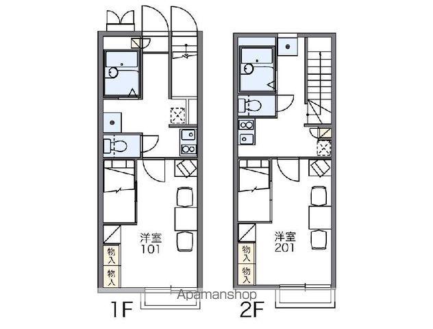 レオパレスボヌール(1K/1階)の間取り写真