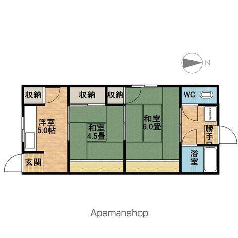 高橋文化(2K/2階)の間取り写真