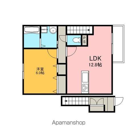 プリミエールかがやきの丘D(1LDK/2階)の間取り写真