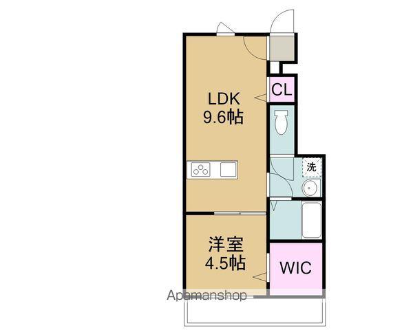 ヒッポ東門(1LDK/1階)の間取り写真