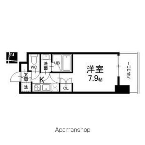 シエルブルー栄(1K/5階)の間取り写真