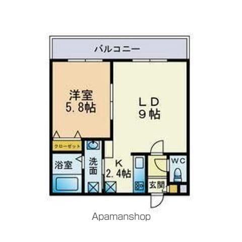 DURANTA(1LDK/4階)の間取り写真