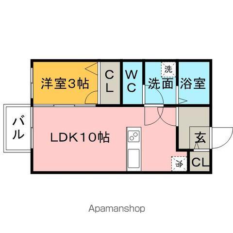 ラーン・サバーイ(1LDK/2階)の間取り写真