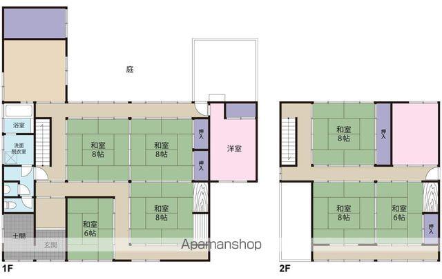 高山本線 飛騨金山駅 バス乗車時間:16分 宮上バスバス停で下車 徒歩5分 2階建 築76年(7DK)の間取り写真