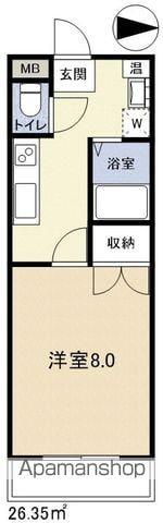 P-PLATZ(1K/1階)の間取り写真