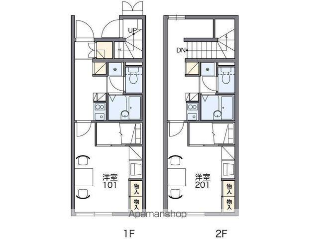 レオパレスグリーン フィールド(1K/2階)の間取り写真