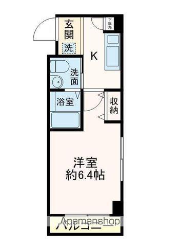 フローラ舞浜(1K/2階)の間取り写真