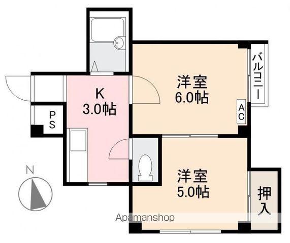 シャンボール瀬戸Ⅰ(2K/4階)の間取り写真