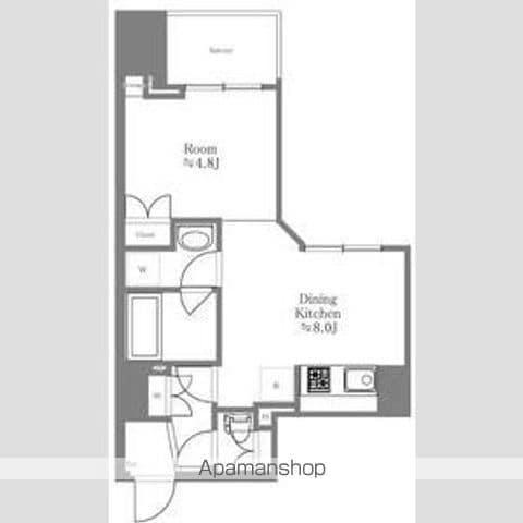 アプレシティ日本橋小伝馬町(1DK/6階)の間取り写真