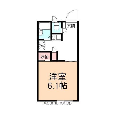 ヴィタリテ上冨居(ワンルーム/2階)の間取り写真