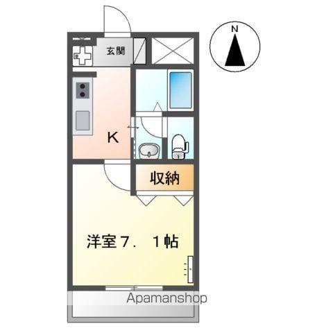 リバーサイド21(1K/1階)の間取り写真