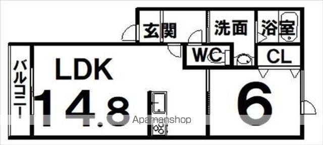 クレストⅠ(1LDK/3階)の間取り写真