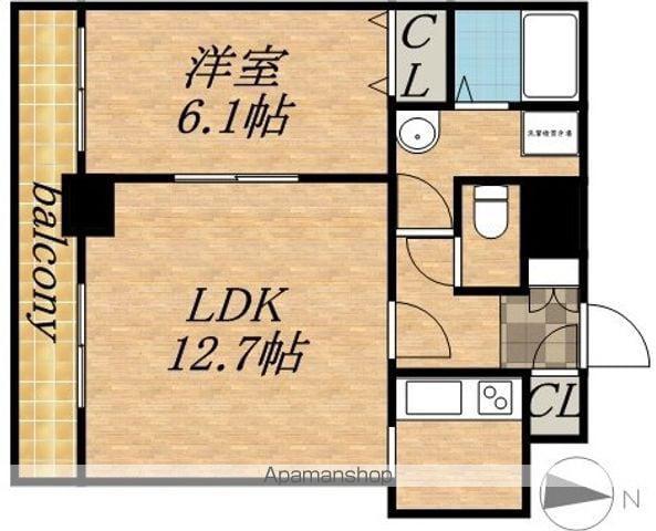 ティアラタワー中島倶楽部(1LDK/25階)の間取り写真