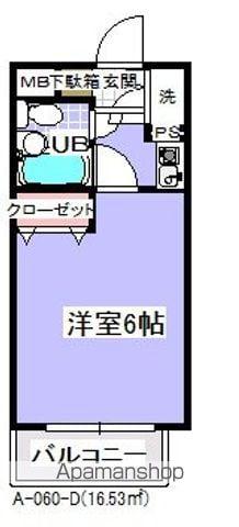 エスケーガーデン(1K/2階)の間取り写真