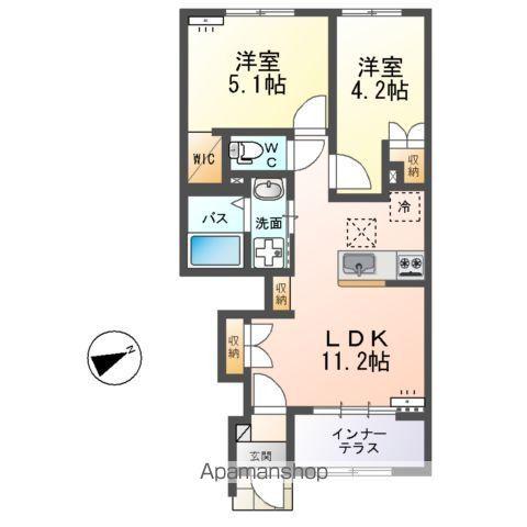 アーバンヒルズ(2LDK/1階)の間取り写真