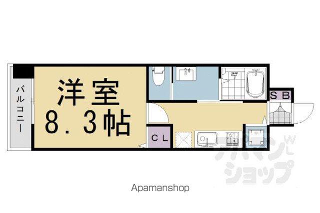 CASA VERDE 高辻(1K/5階)の間取り写真