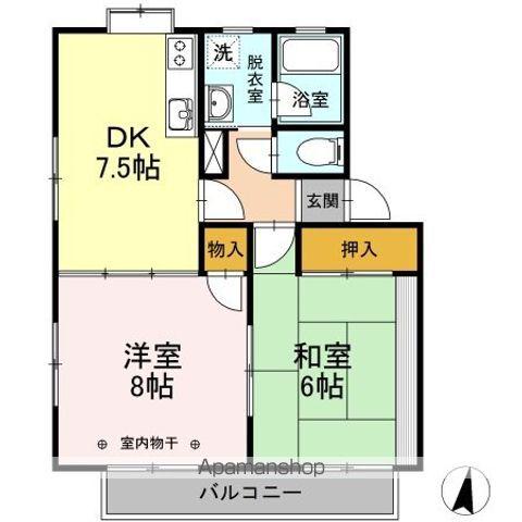 メジーフローレンスB(2DK/2階)の間取り写真