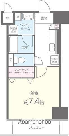 ビヤン ポート(1K/3階)の間取り写真