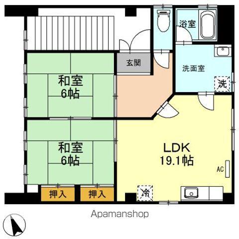 あづII(2LDK/2階)の間取り写真