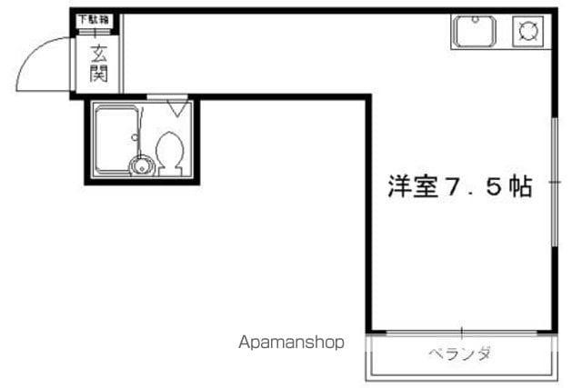 衣笠赤阪町マンション(ワンルーム/3階)の間取り写真