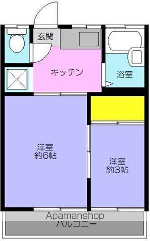 レジデンス中島(2K/2階)の間取り写真