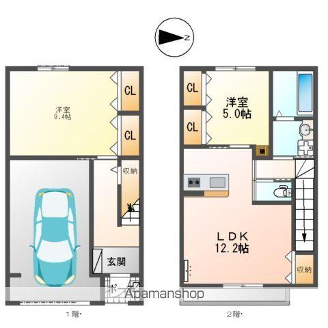 ガレージハウス プリマステラ(2LDK/1階)の間取り写真